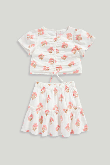 Mothercare Floral Top and Skirt Set