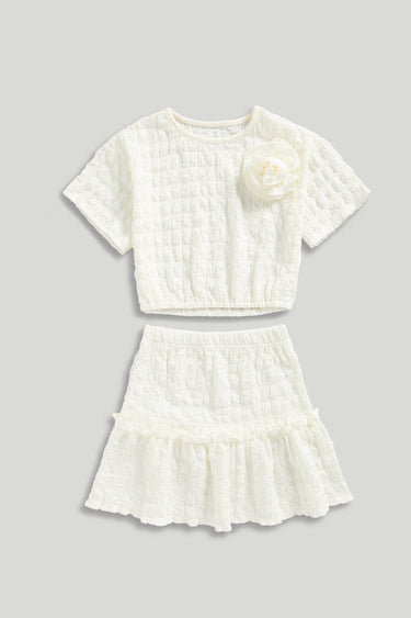 Mothercare Bubble Jersey Top and Skirt Set
