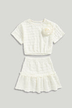 Load image into Gallery viewer, Mothercare Bubble Jersey Top and Skirt Set

