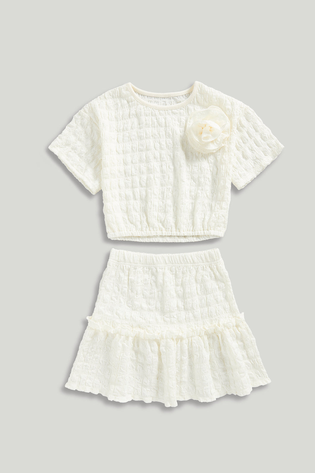 Mothercare Bubble Jersey Top and Skirt Set