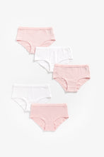 Load image into Gallery viewer, Mothercare Pink And White Hipster Briefs - 5 Pack
