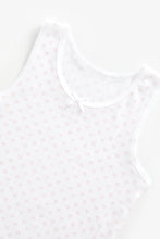 Load image into Gallery viewer, Mothercare Pink And White Vests - 5 Pack
