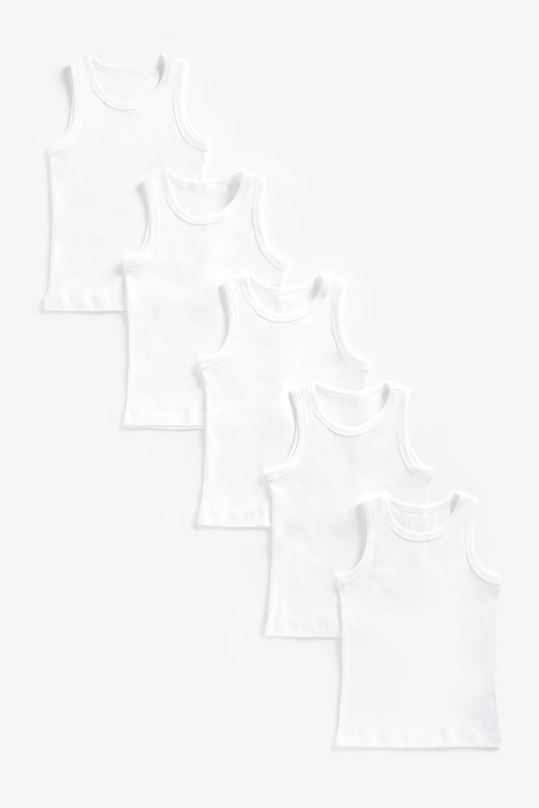 Mothercare White Vests - 5 Pack