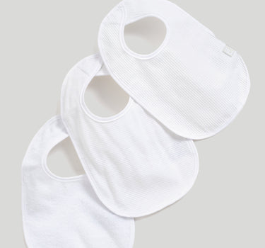 Mothercare Nb Textured White Bibs Pk3