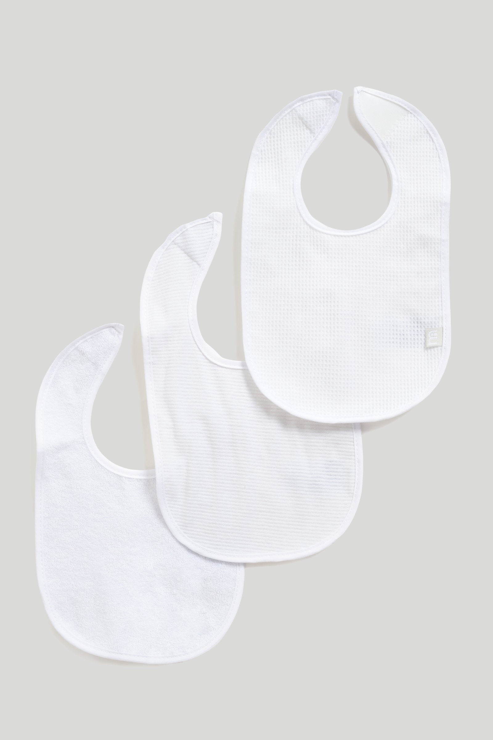 Mothercare Nb Textured White Bibs Pk3