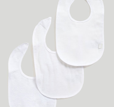Mothercare Nb Textured White Bibs Pk3