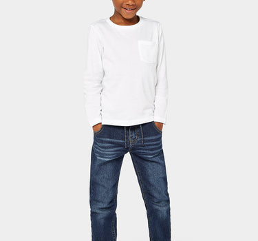 Mothercare Dark-Wash Rib Waist Jeans