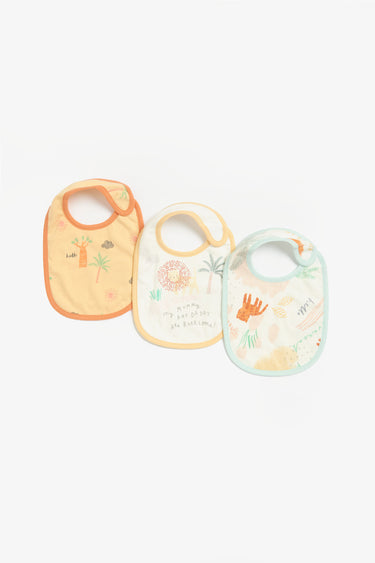 Mothercare Animal Kingdom Newborn Bibs - 3 Pack