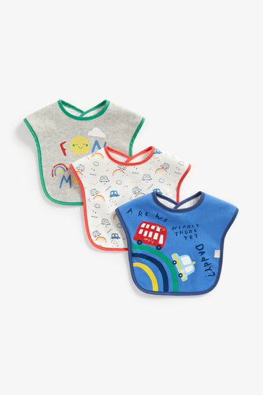 Mothercare Transport Toddler Bib - 3 Pack
