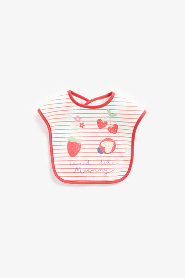 Mothercare Strawberry Toddler Bib - 3 Pack