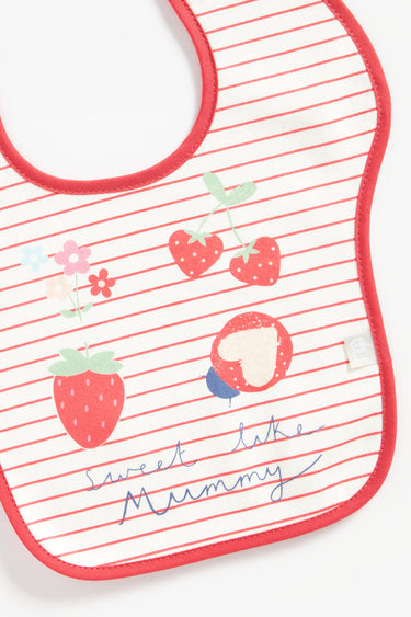 Mothercare Strawberry Toddler Bib - 3 Pack