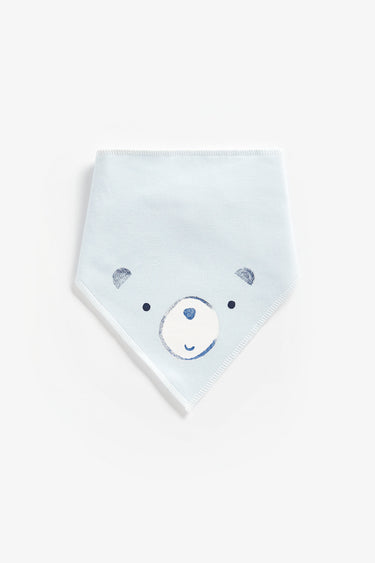 Mothercare Blue Bear Dribbler Bibs - 3 Pack