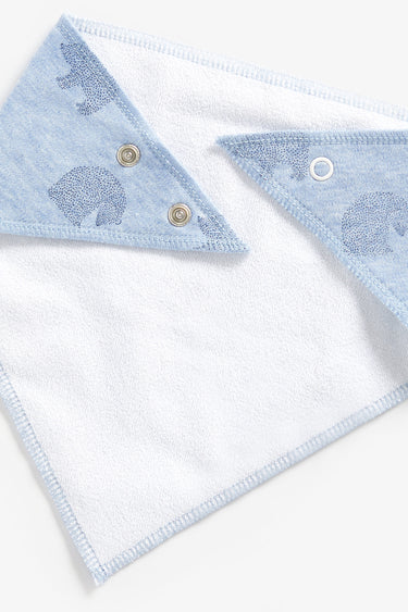 Mothercare Blue Bear Dribbler Bibs - 3 Pack