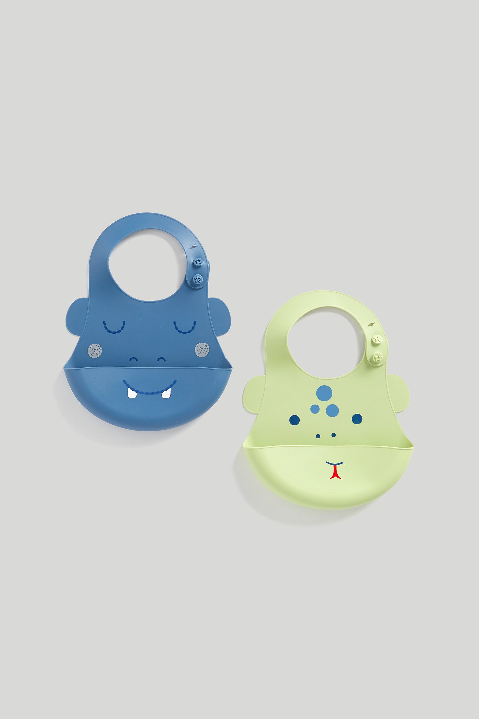 Mothercare Faces Toddler Silicone Bibs Pk2