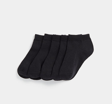 Mothercare Black Trainer Socks - 5 Pack