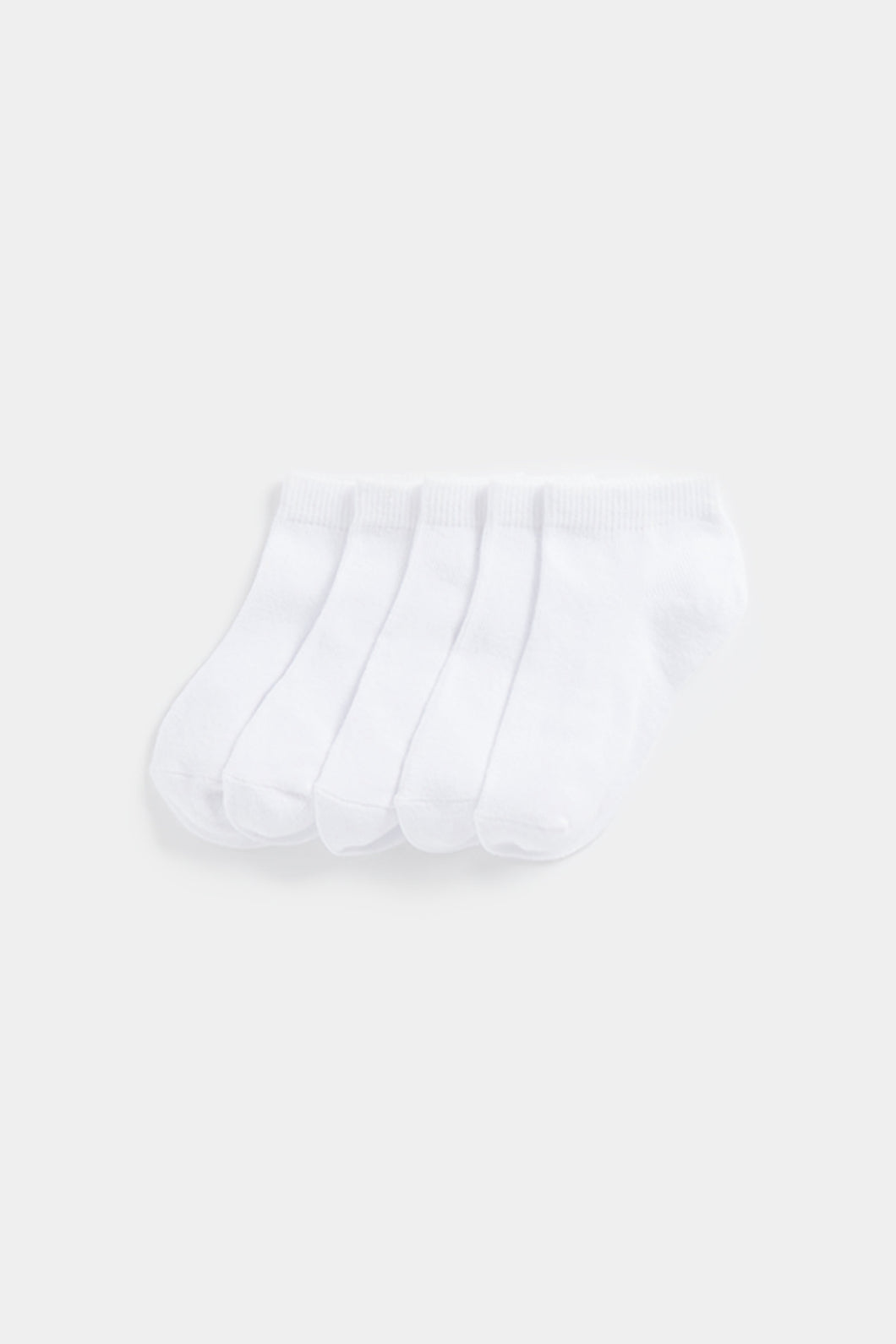 Mothercare White Trainer Socks - 5 Pack
