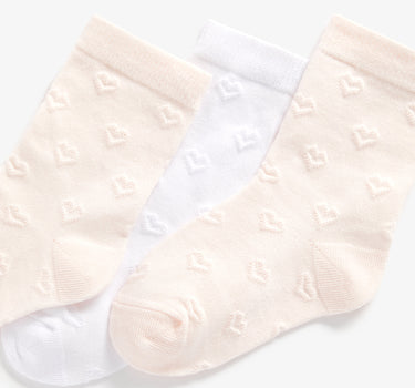 Mothercare Pink and White Socks with Aegis - 5 Pack