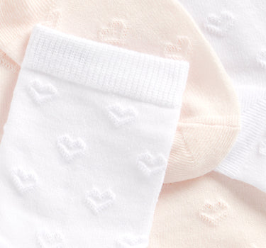 Mothercare Pink and White Socks with Aegis - 5 Pack