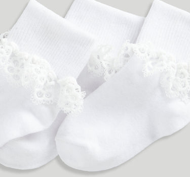 Mothercare 3 Pack White Lace Frill Baby Socks