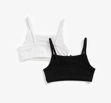 Mothercare Black and White Crop Tops - 2 Pack