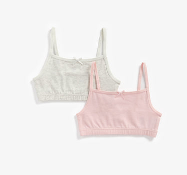 Mothercare Pink and Grey Crop Tops - 2 Pack