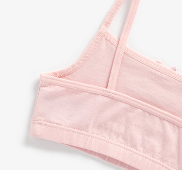 Mothercare Pink and Grey Crop Tops - 2 Pack