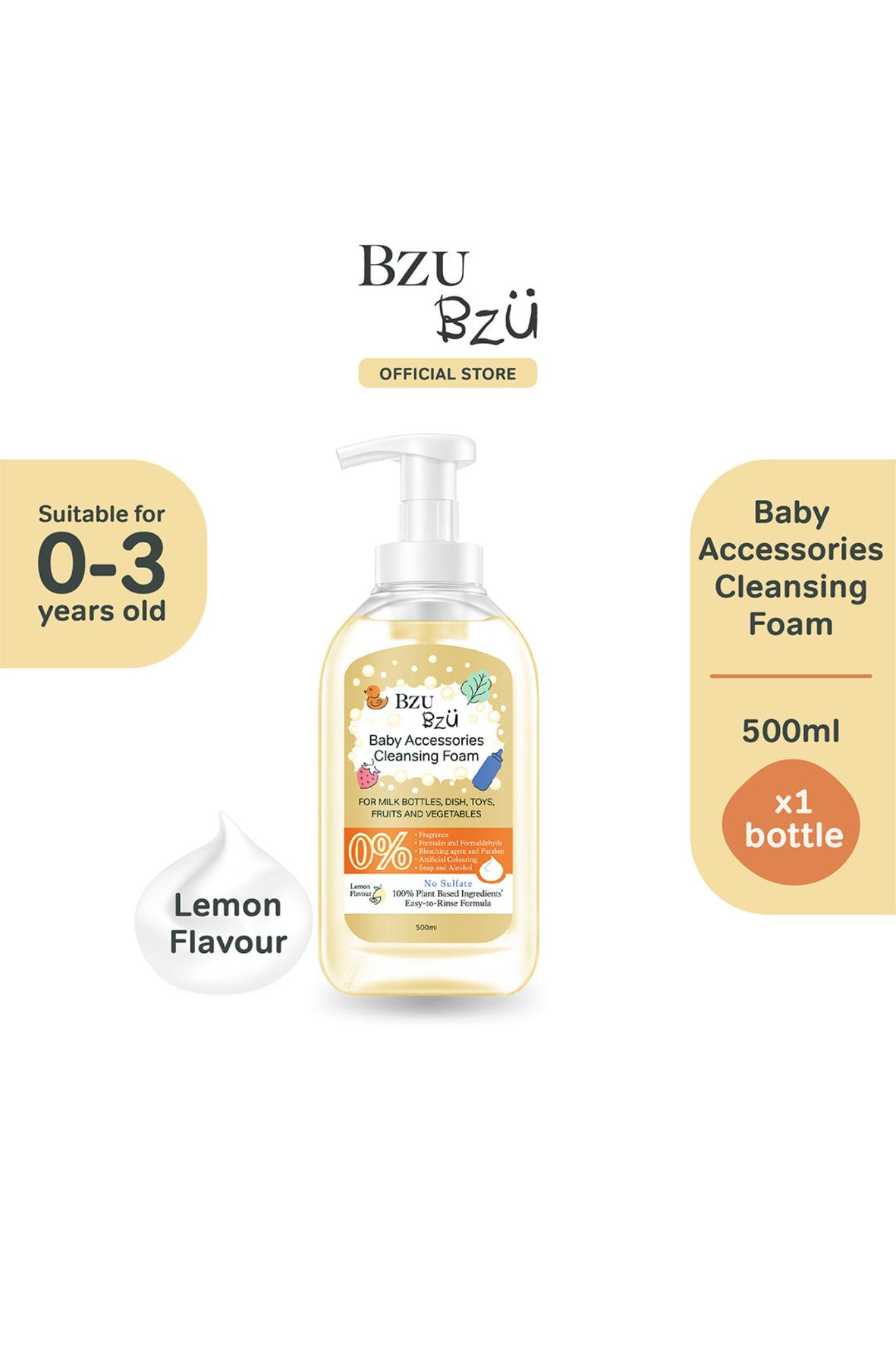 BZU BZU Accessories Cleansing Foam 500ml – mothercare malaysia