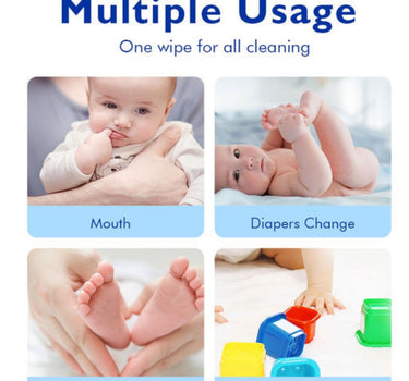 Hoppi Baby Wipes - 7 Pack X 8