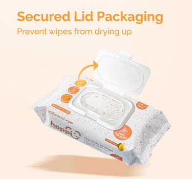 Hoppi Anti-Bacterial Wipes - 80 Pack X 3