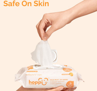 Hoppi Anti-Bacterial Wipes - 80 Pack X 3