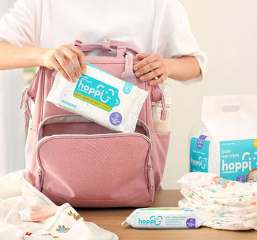 Hoppi Baby Wipes - 80 Pack X 3