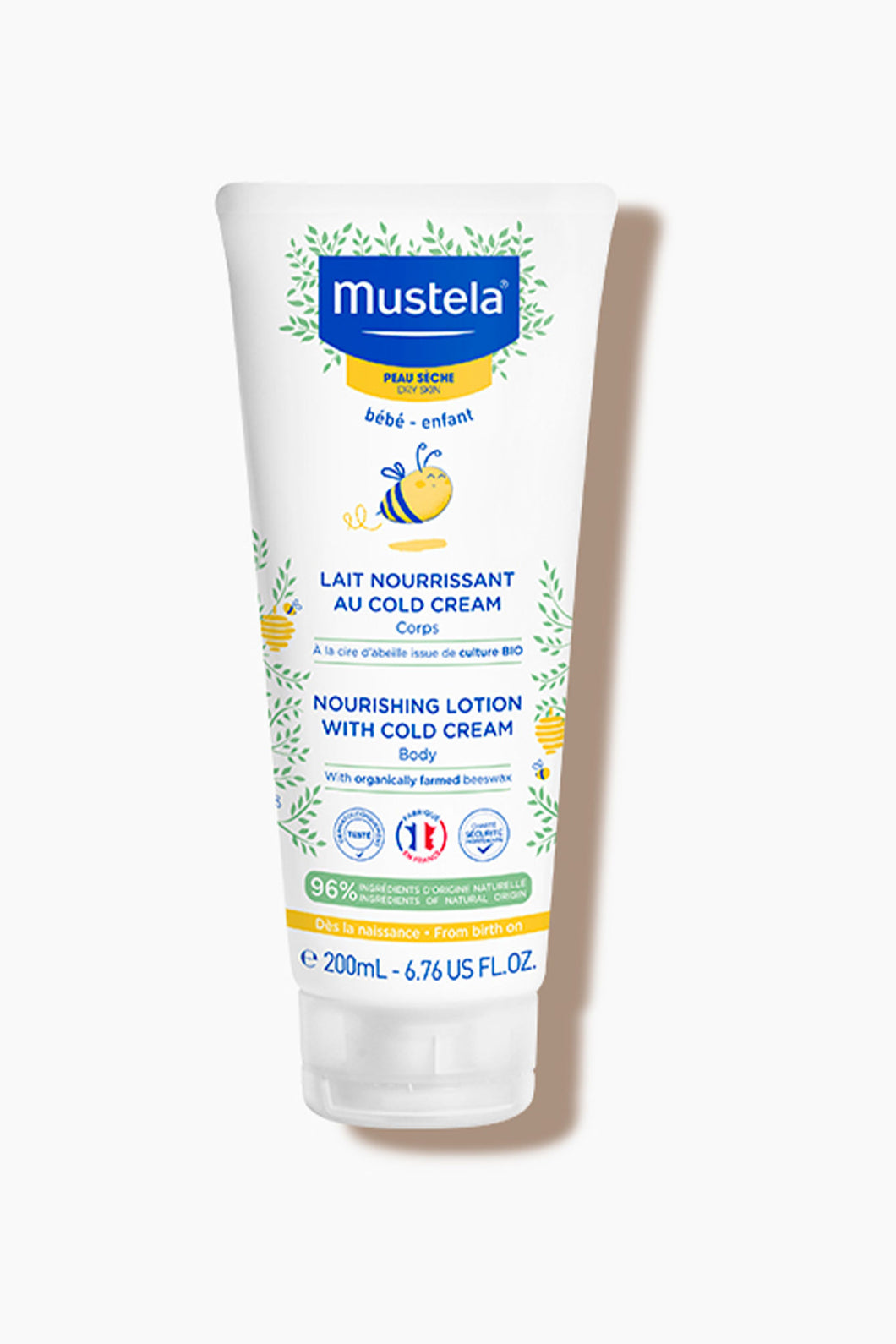 Mustela Nourishing Lotion With Cold Cream Body With Organically Farmed Beeswax - 200ml
