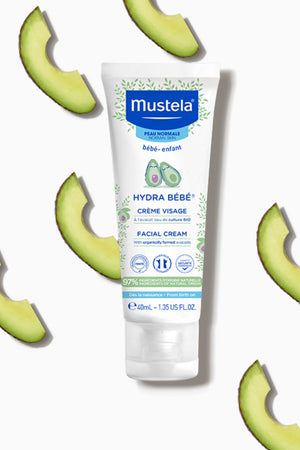 Mustela Hydra Bebe Facial Cream With Organically Farmed Avocado - 40ml