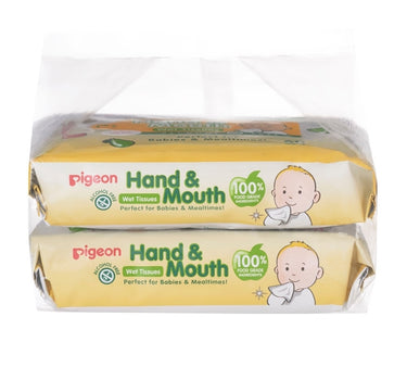 Pigeon Hand & Mouth Wipes - 60 Pack X 2
