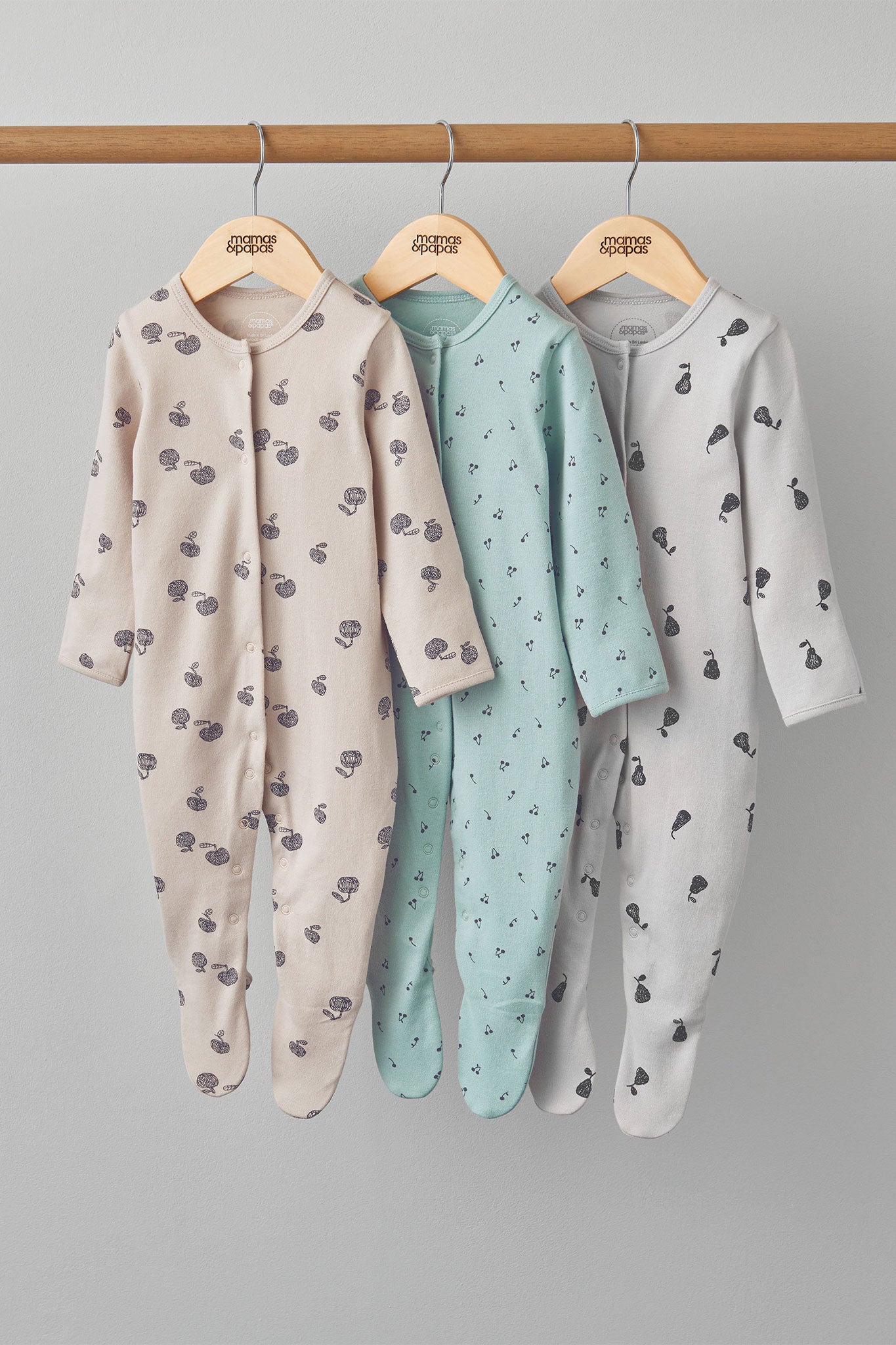 Mamas & Papas Orchard Sleepsuits - 3 Pack