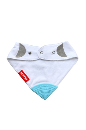 Snapkis Teething Bib With Silicone Teether - Polar Bear