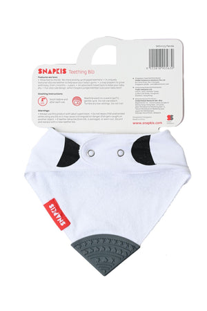 Snapkis Teething Bib With Silicone Teether - Panda
