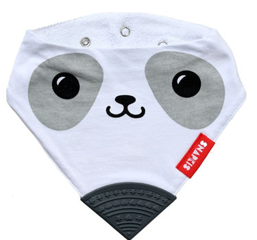 Snapkis Teething Bib With Silicone Teether - Panda