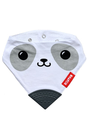 Snapkis Teething Bib With Silicone Teether - Panda