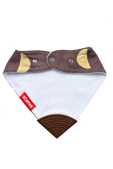 Snapkis Teething Bib With Silicone Teether - Bear