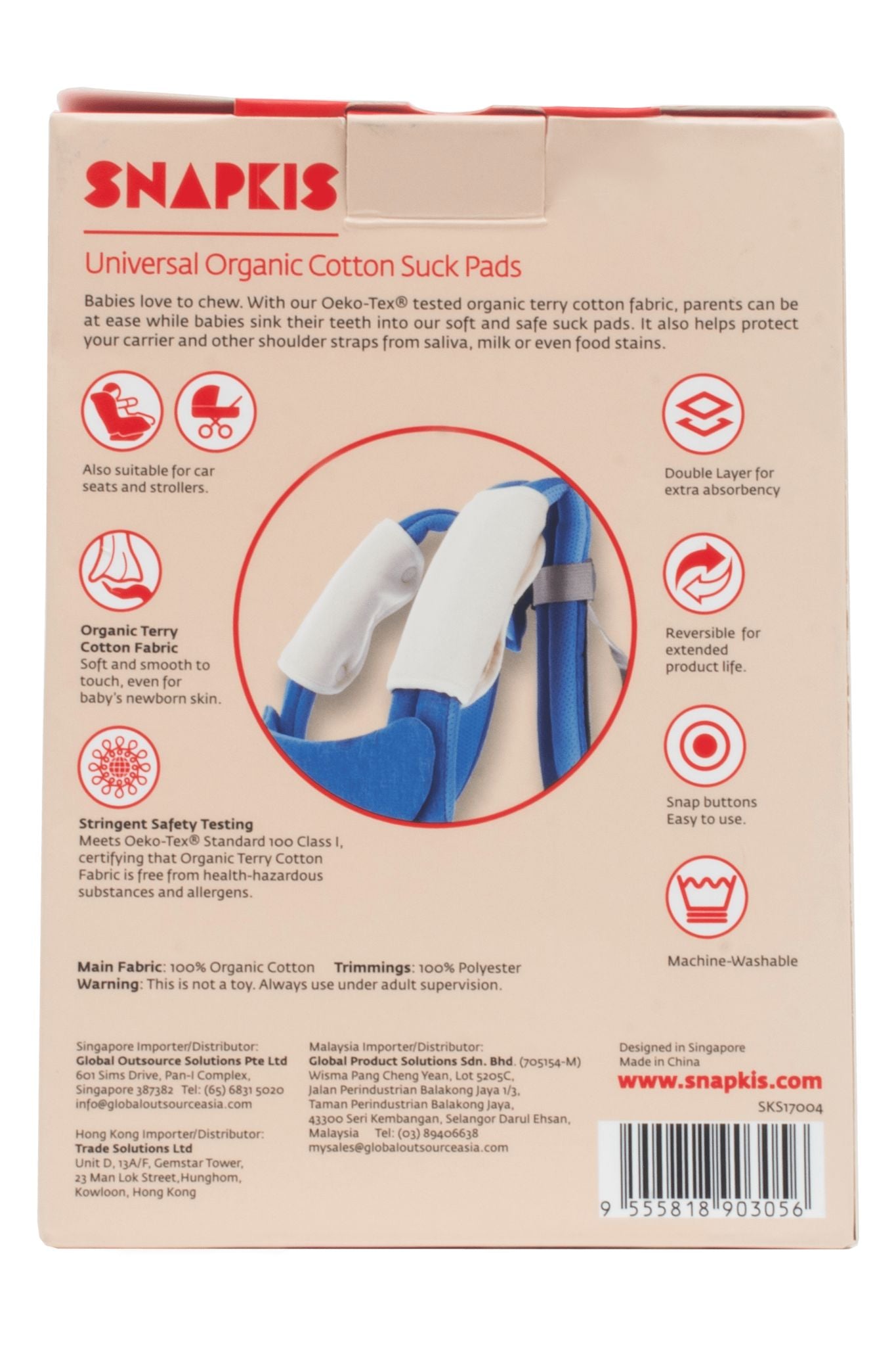 Snapkis Universal Organic Cotton Suck Pads