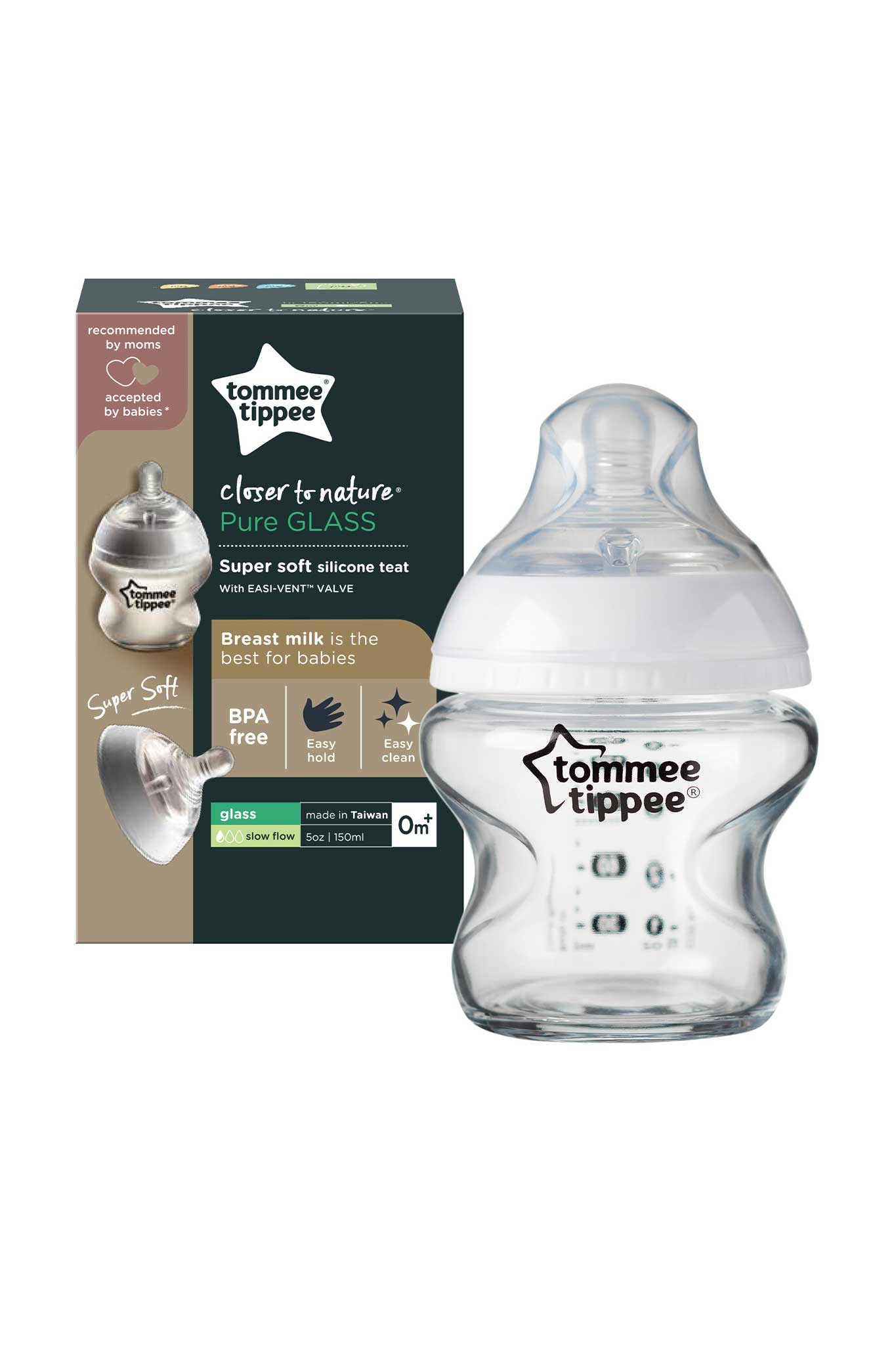 Tommee Tippee Closer To Nature Glass Bottle 150ml