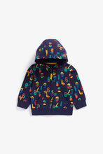 Load image into Gallery viewer, Mothercare Navy Numbers Zip-Up Hoody
