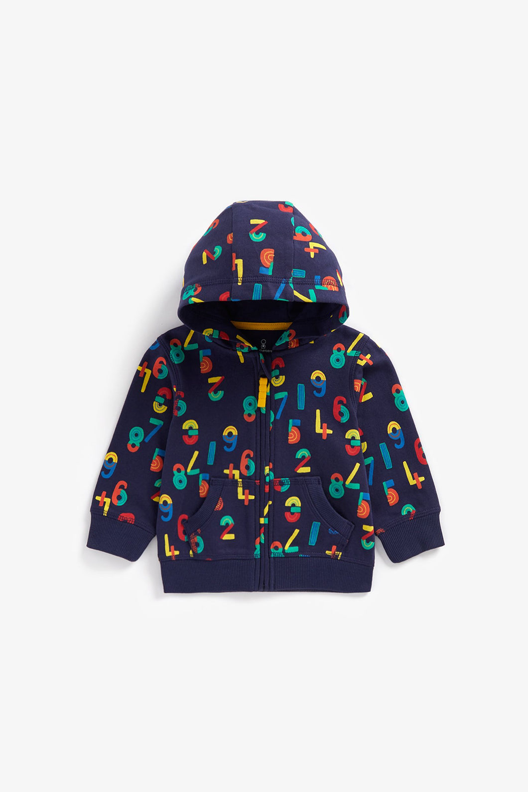 Mothercare Navy Numbers Zip-Up Hoody