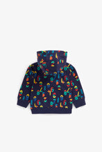Load image into Gallery viewer, Mothercare Navy Numbers Zip-Up Hoody
