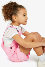 Load image into Gallery viewer, Mothercare Pink Frill Bibshorts And T-Shirt Set
