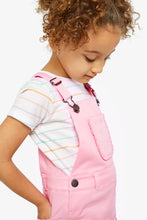 Load image into Gallery viewer, Mothercare Pink Frill Bibshorts And T-Shirt Set
