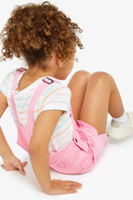 Load image into Gallery viewer, Mothercare Pink Frill Bibshorts And T-Shirt Set
