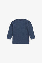 Load image into Gallery viewer, Mothercare Navy Marl Photograhic Long-Sleeved T-Shirt
