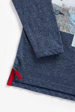 Load image into Gallery viewer, Mothercare Navy Marl Photograhic Long-Sleeved T-Shirt
